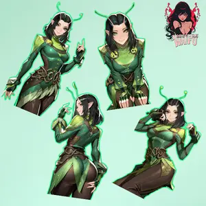 Mantis Rivals Waifu Decal Stickers - 4 Pack