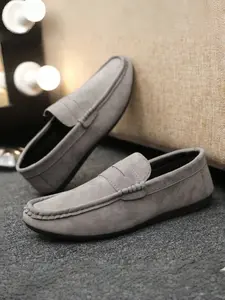 Men's Velour Loafers Size 39-46, Classic Slip-On Design, Office Commute/ Casual Wear, Soft Non-Slip Sole, All Season Comfort