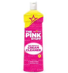 Stardrops The Pink Stuff Miracle Cream Cleaner – Multi-Purpose Liquid Cleaner for Kitchens, Bathrooms & More – Removes Grease, Grime & Limescale – Tough on Stains, Gentle on Surfaces – 500ml