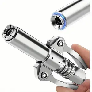 Grease Gun Coupler 2 Pack, 10000 PSI High Pressure Double Handle Quick Release Locking Coupler, 1/8" NPT Fitting for Manual, Pneumatic and Battery Grease Guns