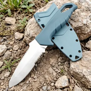 1pc 18040 Straight Knife, Camping Adventure Tool Accessory, Multifunctional Portable Picnic Knife, Daily Use Edc Tool, Men's Gift