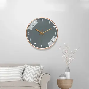 Simple Wall Clock Solid Color Classic Versatile Luxury Decor Clock  Living Room Kitchen Study Silent Quartz Clock Non Ticking Sound