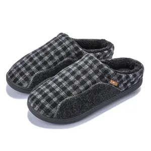 Slippers Men Men's Slippers Bedroom Slippers Men man house shoes casual shoes at home dark brown