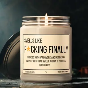 Funny Graduation Candle College Graduate Gift Nursing PhD Master's Doctorate Med Law Congratulations Gift for Friend Him Her Candle