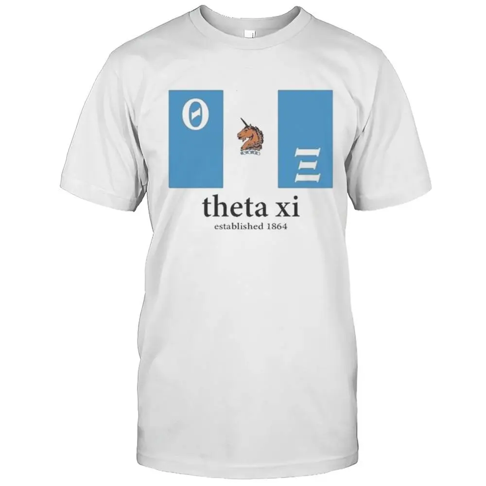 Theta Xi T-Shirt – Flag Est 1864 Horse Fraternity Graphic Tee