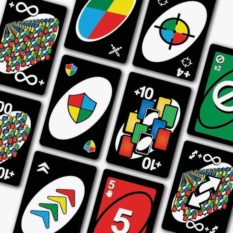 UNO No Mercy Plus Card Set - 210 Cards with Extreme Rules, Fun & Competitive Party Game for Family, Friends, and Game Nights - Tougher Action Cards, Stacking & Swapping Rules, Great Gift for Kids & Adults