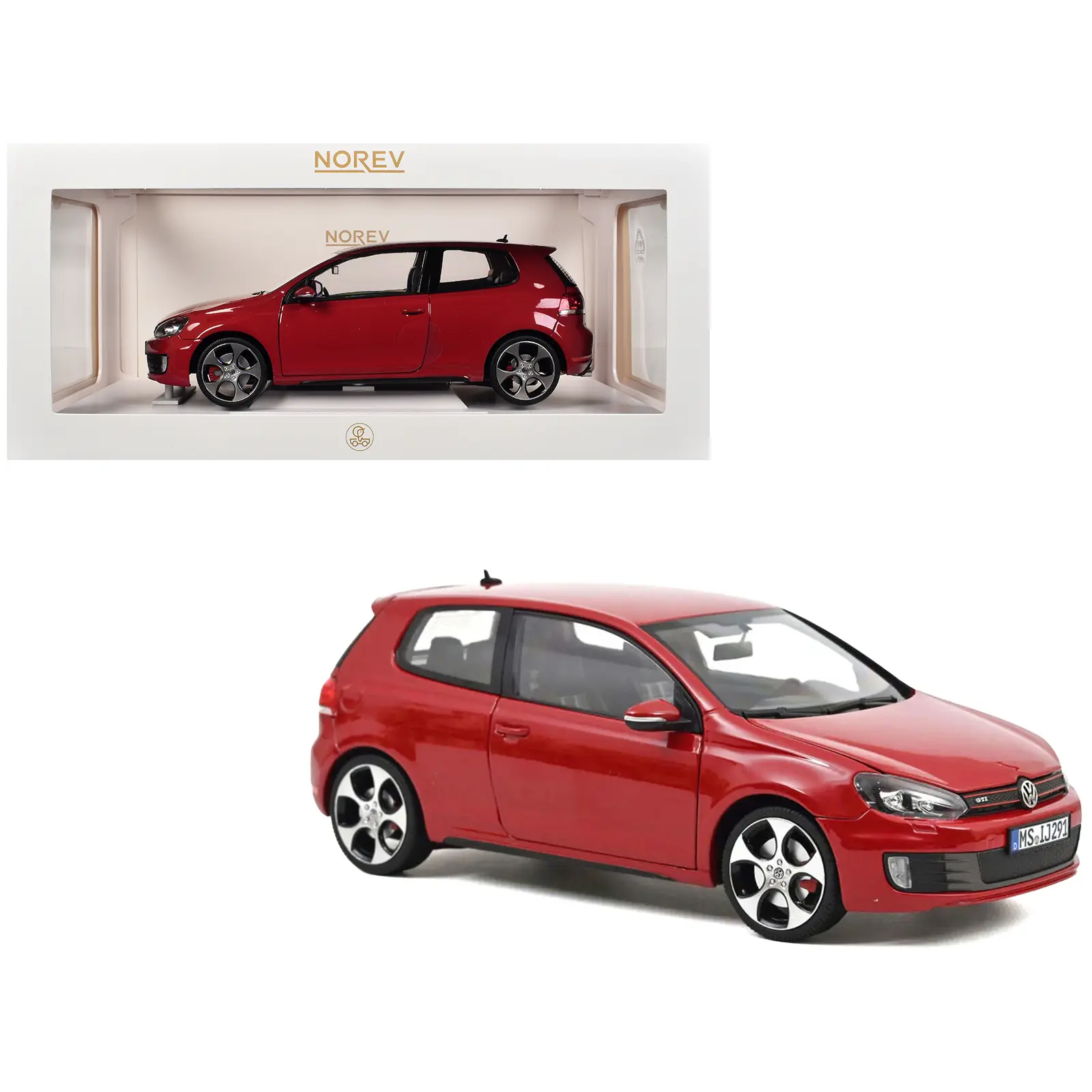 2009 Volkswagen Golf VI GTI Tornado Red 1/18 Diecast Model Car by Norev