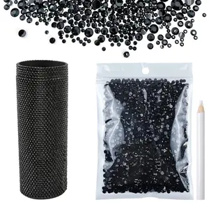 Mixed Size Solid Color Flat Back Rhinestones Nail Art Decoration, Bling Rhinestone Decoration, Elegant rhinestone decorated, 5000pcs/set DIY Materials for Nail Art, Jewelry Making