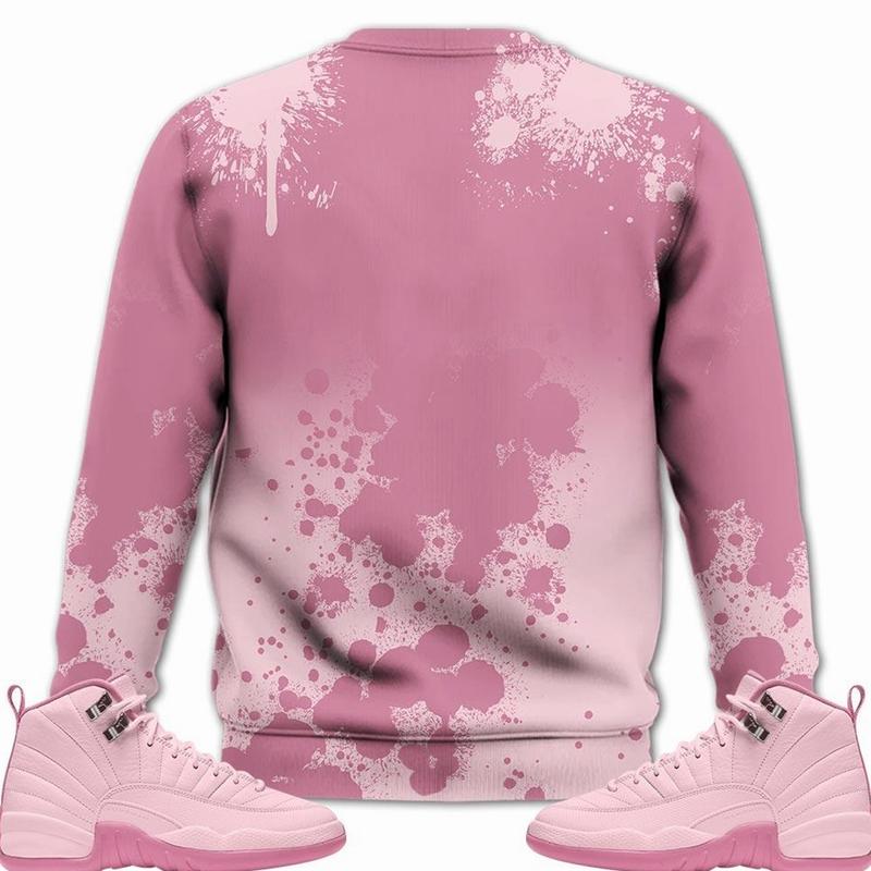 12 Pearl Pink Outfits, Pearl Pink 12s Sweatshirt Rod Wave Rapper 90s Unisex T-Shirts To Match Sneakers, Streetwear Style Urban Outfit Fabric Fleece