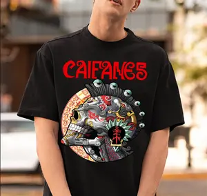 Caifanes Skull Graphic Tee, Aztec Rock Art Shirt, Vintage Latin Band Top, Unisex Streetwear, Fan Merch Gift