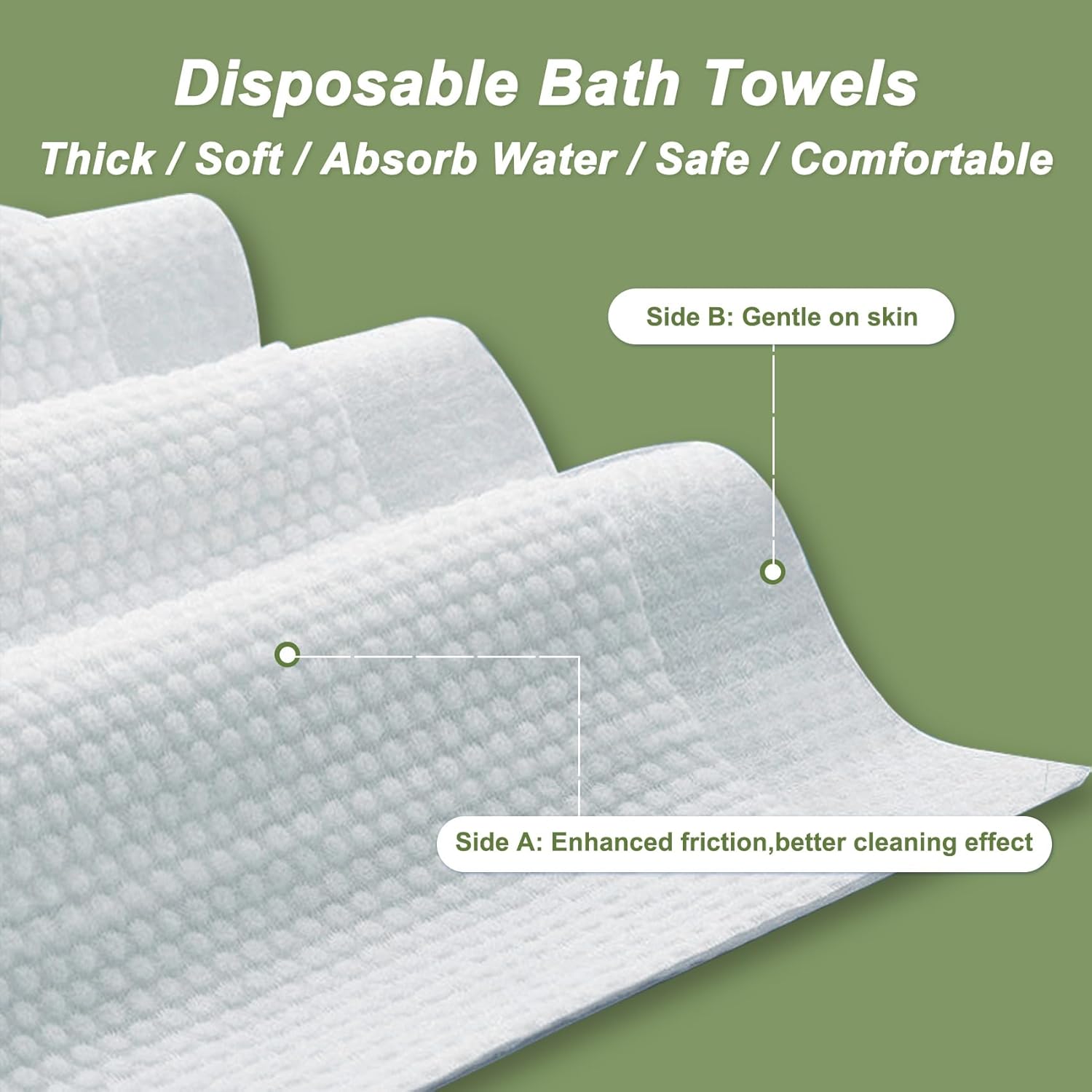 Ama Snow 10 Pieces Of Disposable Bath Towel Are Thickened And Enlarged, Independently Packed For Business Trips, Resort Hotel Supplies, Bathroom And Bath Supplies, Size 70*140cm