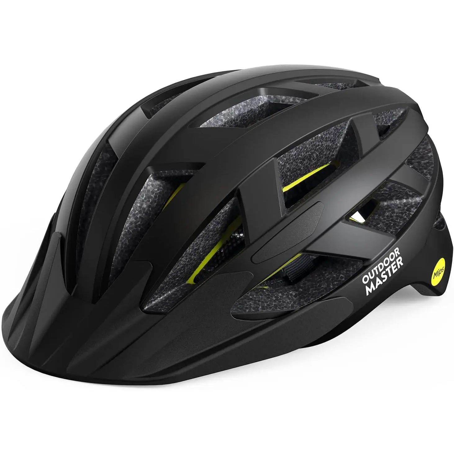 1 x OutdoorMaster Gem MIPS Bike Helmet - Maximize Head Fit, 2 Different Thicknesses Liners, 25 Individual Vents, Adjust Dial, Ventilated Airflow, MTB Compatible Mountain Bikes Helmet for BMX Multi-Sports