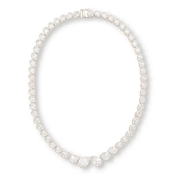Radiance by Absolute™ 16" 75.35ctw Pear-Cut Stone Statement Necklace