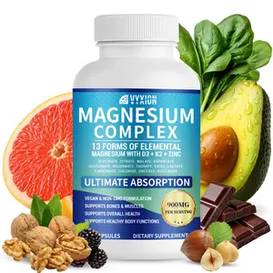 VYXION Magnesium Complex 900mg per Serving – High Absorption Magnesium Glycinate with Vitamin D3 K2 Zinc & B Vitamins – Sleep, Calm, Muscle & Nerve Support – 90 Capsules