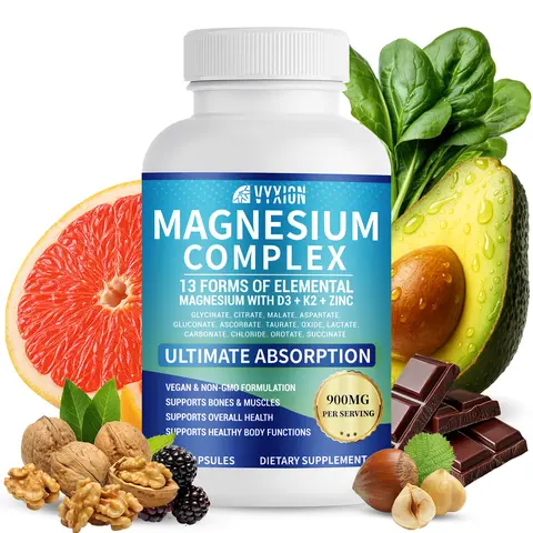 VYXION Magnesium Complex – High Absorption Magnesium Glycinate with Vitamin D3 K2 Zinc & B Vitamins – Sleep, Calm, Muscle & Nerve Support