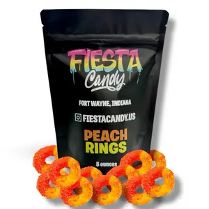 Fiesta Candy Chamoy Peach Rings 8oz