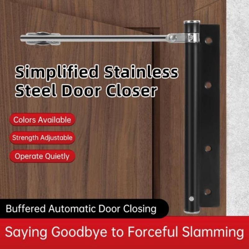 Stainless Steel Door Closer, Adjustable Door Closer with Screw Accessories, Automatic Door Closer, Door Hardware for Home Use, Heavy Duty