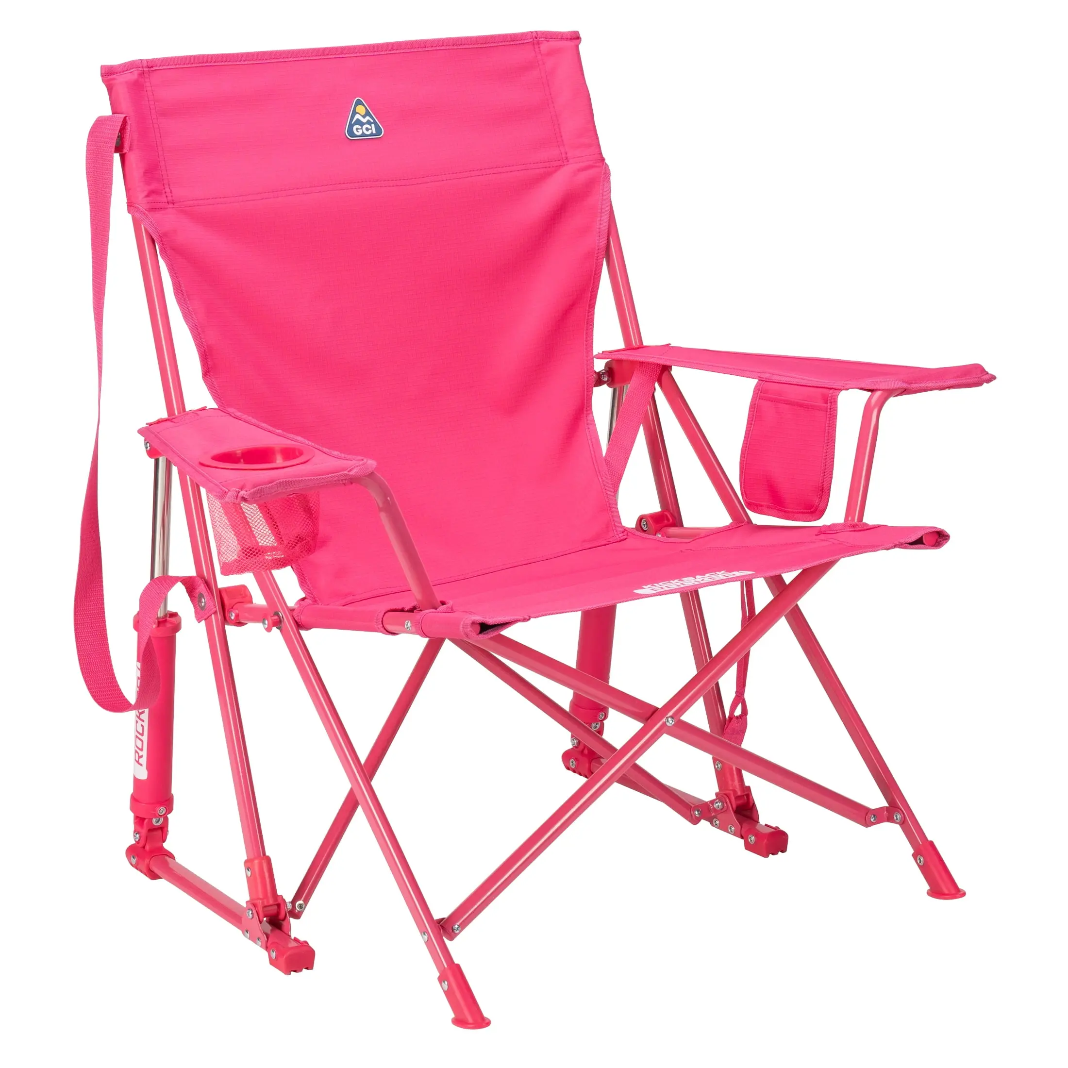 GCI Outdoor Kickback Rocker Low Profile Rocking Camp Chair, Summer Floral GCI Outdoor Kickback Rocker Low Profile Rocking Camp Chair, Summer Floral