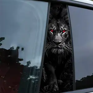Lion Pattern Car Sticker, Car Truck Decal, Waterproof & Sun-proof Car Decal, Car Exterior Decoration Accessories for Car Window & Door & Center Console