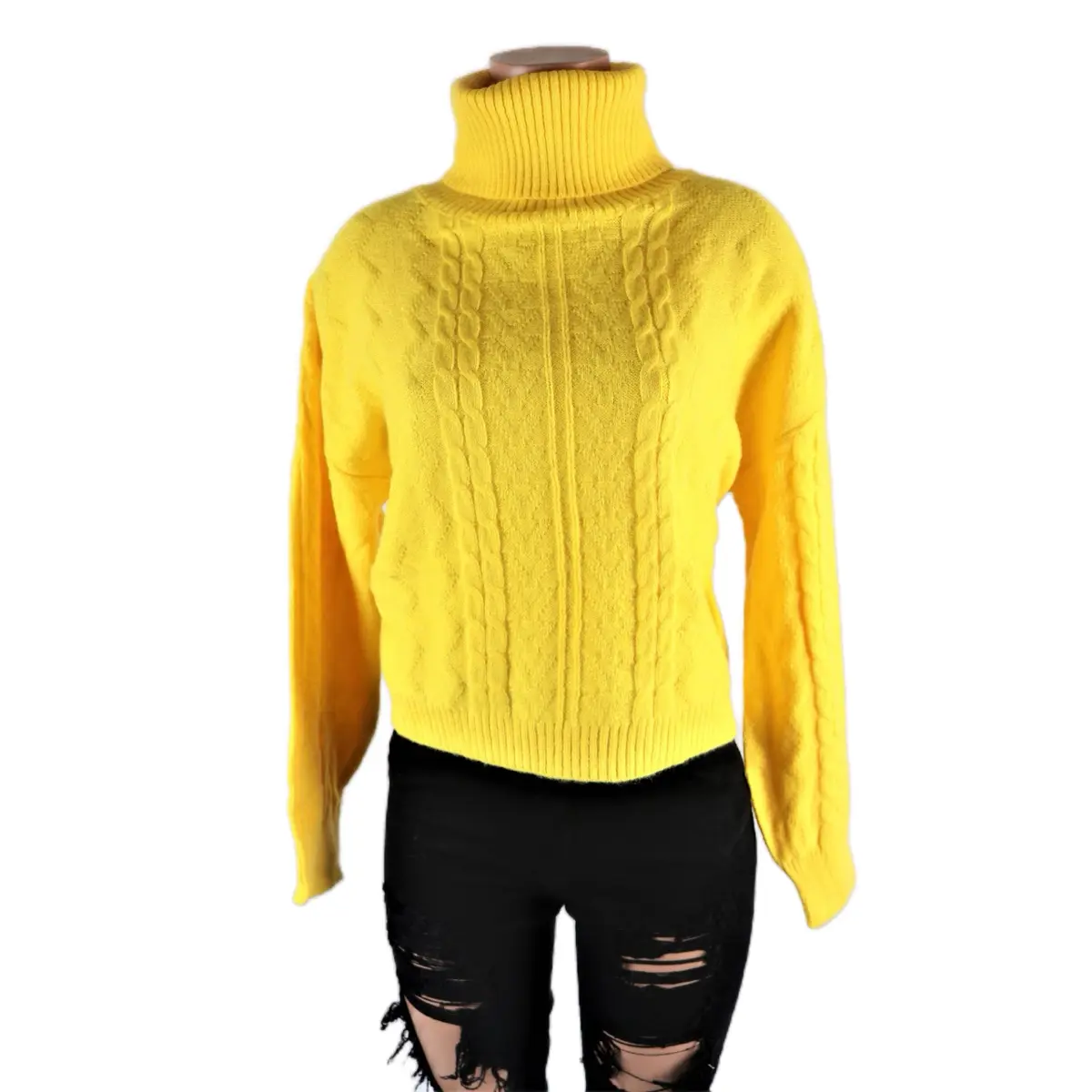 Raegan Turtleneck Sweater Long Sleeve Cropped Knitwear