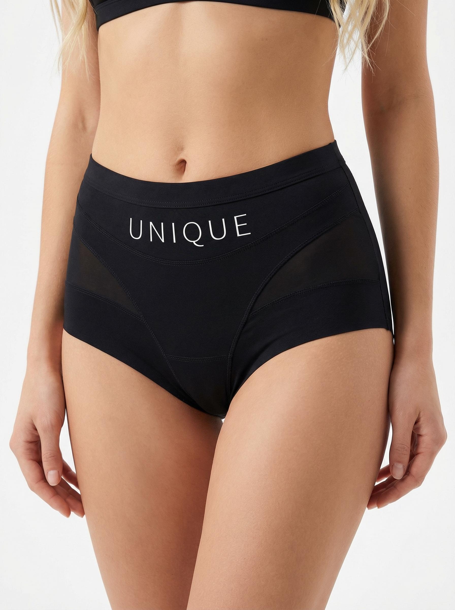 Ladies' high-waisted underwear, lightweight mesh hip-baring underwear, breathable seamless underwear, daily comfortable logo underwear