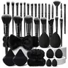【Black Friday】Luxury 36-Piece Makeup Brush and Beauty Tool Kit, Cosmetic Brushes, Sponges, Triangular Puffs, Headband and Wristbands