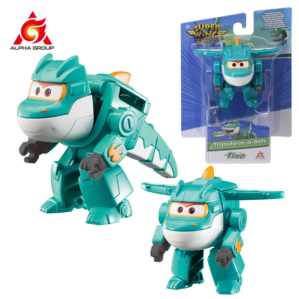 Super Wings 2'' 5cm Transform-a-Bots Traver Robot Action Figures Transforming Plane to Robot Toys for Kids Ages 3-8, Fun Playset Gift for Boys & Girls Small Size
