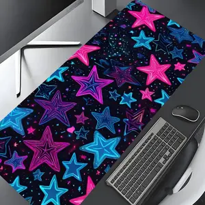 Starry Sky Pattern Mouse Pad, Large Gaming Mouse Pad, Aesthetic Desktop Decoration Protective Pad, Non-slip Rubber Pad, Suitable for Laptop, Desktop Computer Games