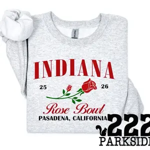 Indiana Rose Bowl Shirts - 25-26 Pasadena California - 222 Parkside - Ash Grey- unisex