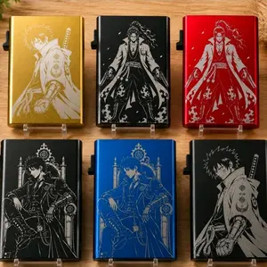 Custom Anime Engraved Metal Wallet | Slim Wallet. RFID. Card Holder, Front Pocket Design
