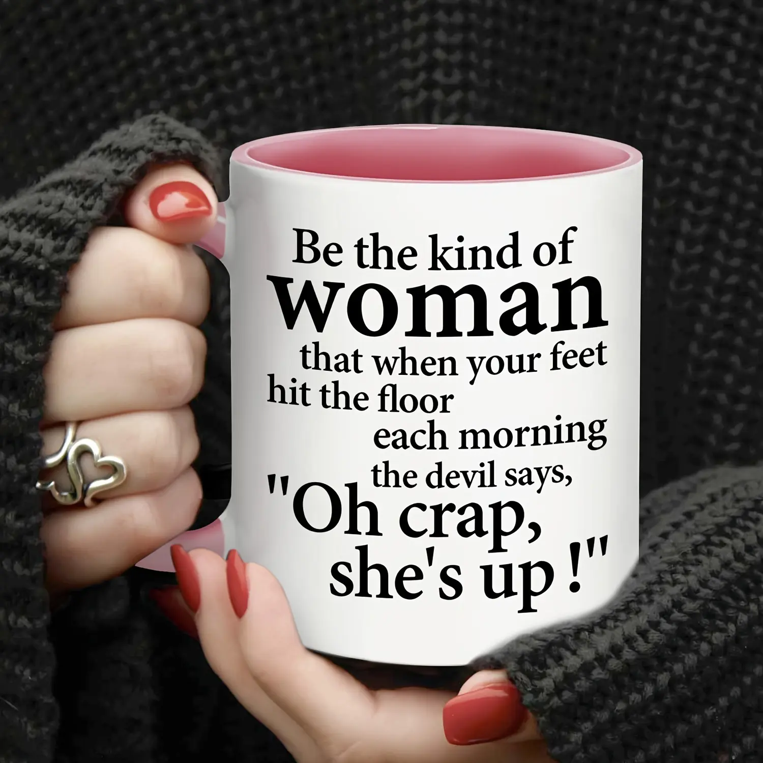1pc, 11oz, humorous becoming a certain type of woman ceramic Coffee Mug, mother, sister, female friend, and colleague