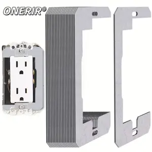 20 Pcs Metal Wall Plate Spacers Recessed 1P+N Design Electrical Outlet Leveling Shims Industrial Grade Non-Slip Switch Plate Spacers for Standard Electrical Boxes Sturdy Durable Home Improvement Hardware