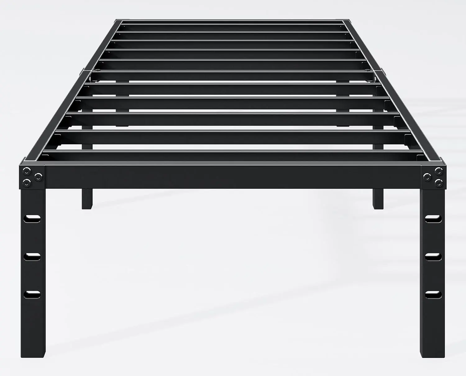 14 Inch  Bed Frame - Sturdy Metal Platform  Size, No Box Spring Needed, Heavy Duty, Easy Assembly,  Bearing Capacity, Under Bed Storage, Black