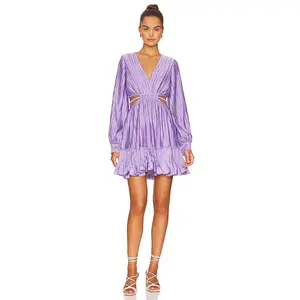 JONATHAN SIMKHAI Londyn Cut Out Mini Dress in Lavender