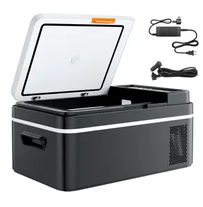 Car Refrigerator 21 QT, 12/24V-110/240V Compressor Car Fridge with App Control, Portable Electric Cooler -4F to 68F for RV Camping Fishing Road Trips 20 L