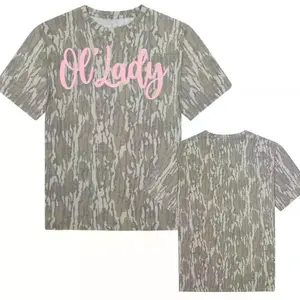 Ol' Lady Script Camo Shirt, Pink Graphic Bottomland Tee, Funny Southern Wife Gift, Funny Mother's Day Gift, Mother's Day Top