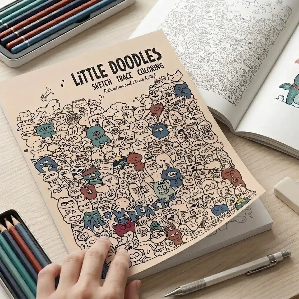 32-Sheet A4 Adult Tracing Line Art Sketchbook with 32 Intricate Patterns Suitable for Pen Control Practice, Relax Drawing Paper for Beginners, Office & Gift for Artists - Tracing Paper for Focus Training & Observation