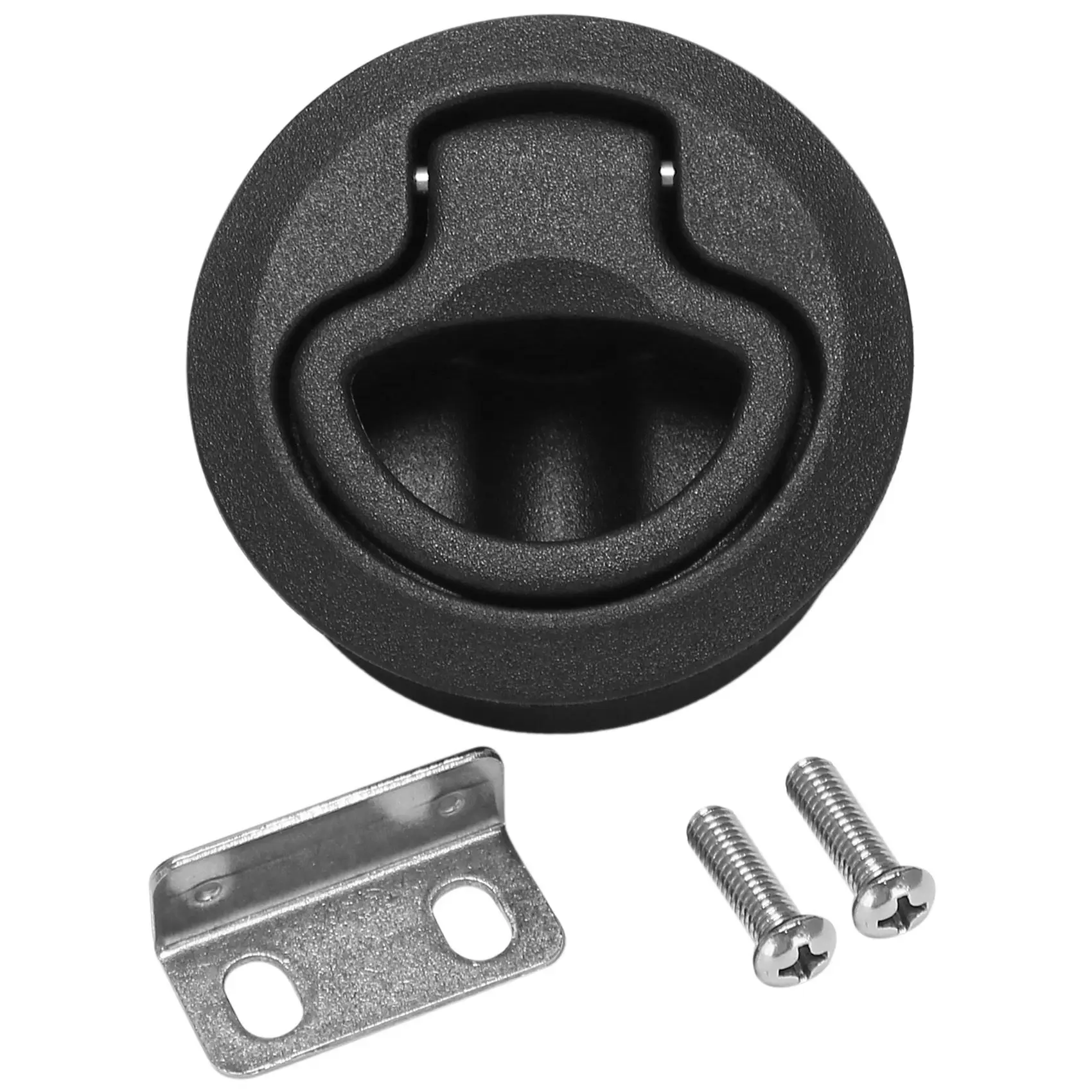 Push-Pull Slam Latch Round Plastic Hatch Latch with Screws, 1/2" Door Replacement for M1-63 RV/Marine/Automotive Activity Wells, Anti-Rust Durable Household Appliance Accessory