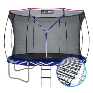 LeJump Lightning-Y Outdoor Springless Trampolines 10 FT with Enclosure Net with ladder