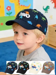 Summer Sun Hat for Boys and Girls, Cute Cartoon Dinosaur Baseball Cap for Outdoor Play, Lightweight Duckbill Design for Ages 2-6