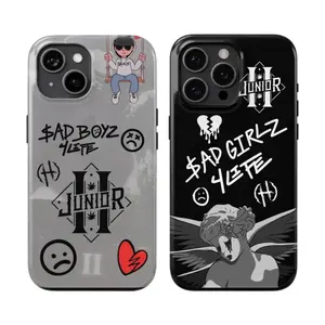 Sad Boyz Junior H, Sad Girlz 4 Life Tough, Tough Phone Case For iPhone 16-8 Pro Max Plus Mini, Minimalist Couple Design, Classy Designer for Men and Women