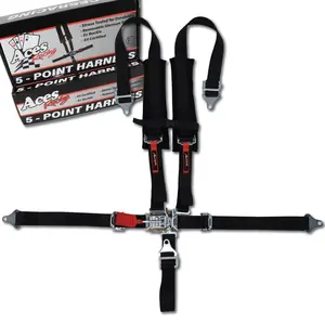 Aces Racing 5 Point Harness – 2" Padding – Latch & Link – Universal Mount – Off-Road UTV Harness