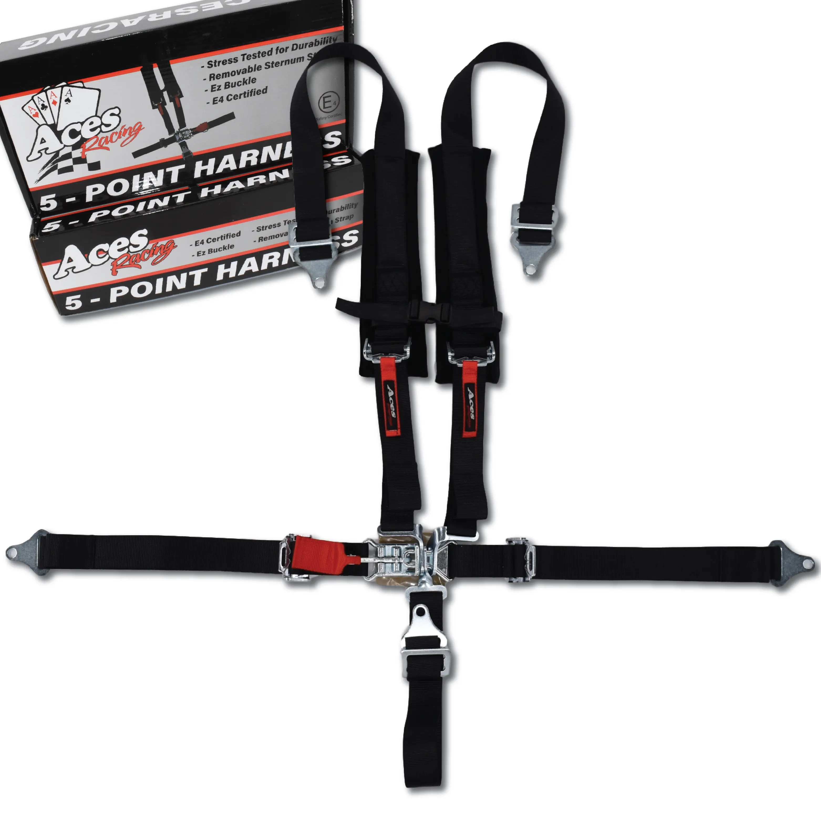 Aces Racing 5 Point Harness – 2" Padding – Latch & Link – Universal Mount – Off-Road UTV Harness