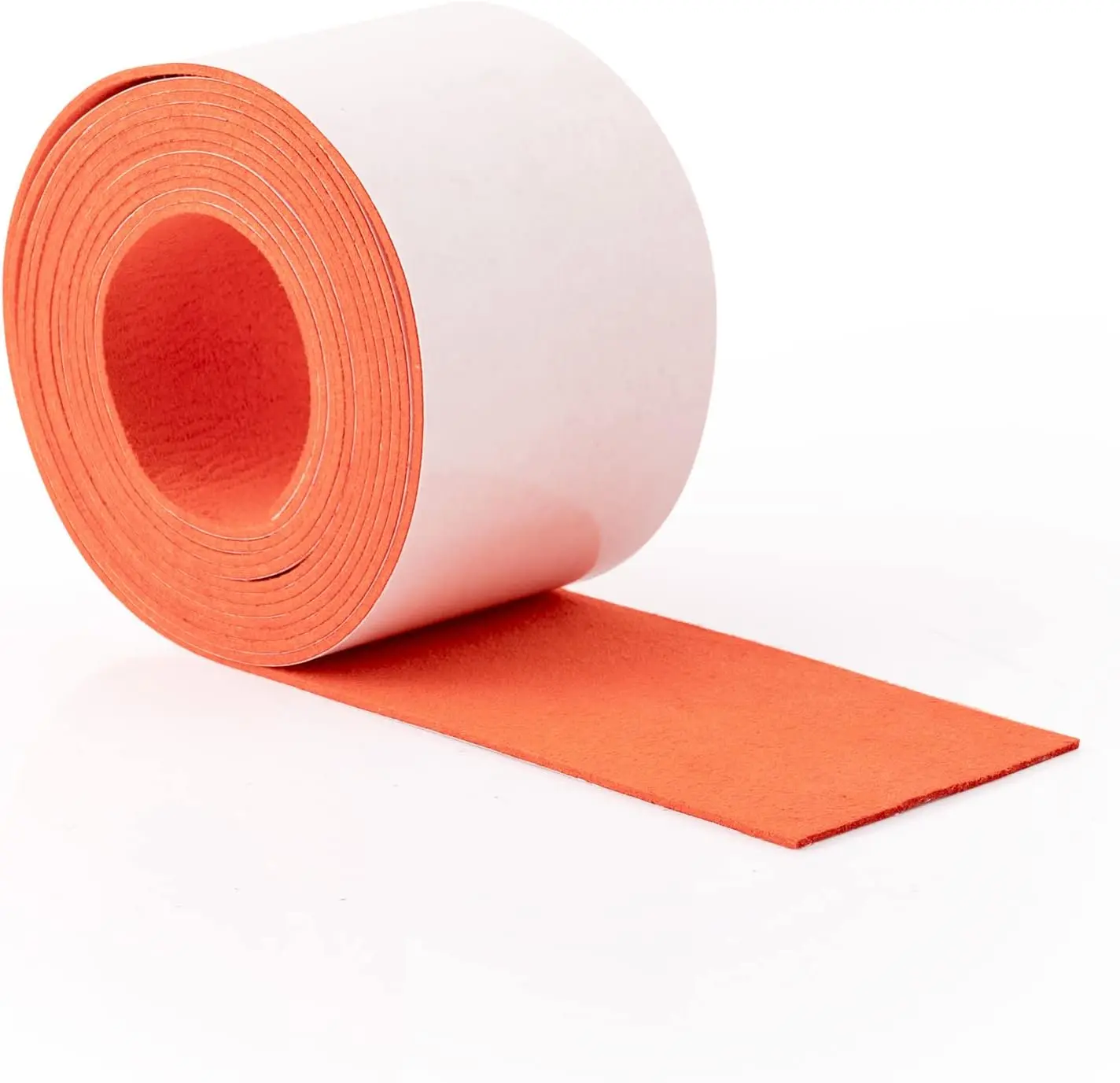 Fiber Felt for  Edge Wrapping 2 Meters Length - Orange Suede Felt to Cover The Edges of Hard Card Squeegees