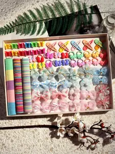 Cute Colorful Hair Ties Set, Disposable Hair Ties, Hair Accessories for Women & Girls, Minimalist Headwear Suitable for Thick Hair