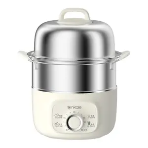 Stainless Steel Basket Egg Steamer Auto Power Off Mini Egg Cooker for Home Quick Breakfast