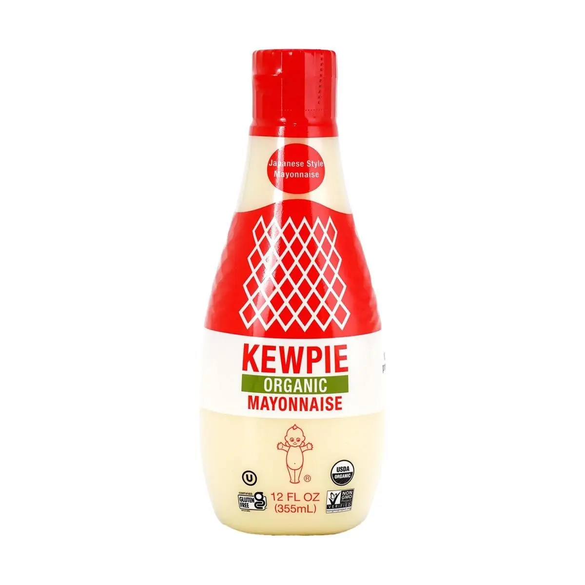 KEWPIE Organic Japanese Mayonnaise 355ml - Premium Egg Yolk Sauce for Sushi, Salads, Fruits & Vegetables