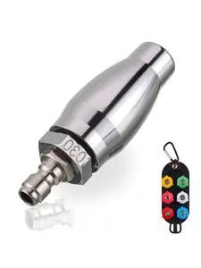 JOEJET Turbo Nozzle for High Pressure Washer,Rotating Spray Nozzle 1/4" QuickConnect,7 Tips with Rotating Nozzle Holder,3000 PSI