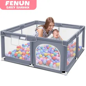 Baby Playpen, Indoor and Outdoor Playard, Play Pens for Kid Activity Center, Sturdy Safety Baby Fence with Breathable Mesh for Toddler playpen