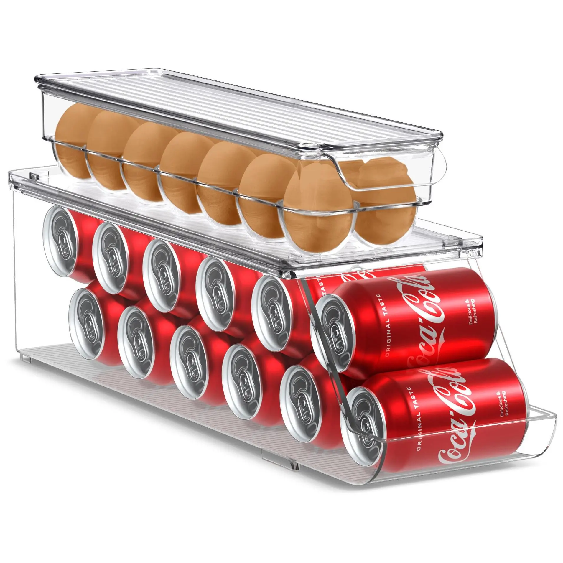 Sorbus Soda Can Organizer for Refrigerator & Egg Holder Set Sorbus Soda Can Organizer for Refrigerator & Egg Holder Set